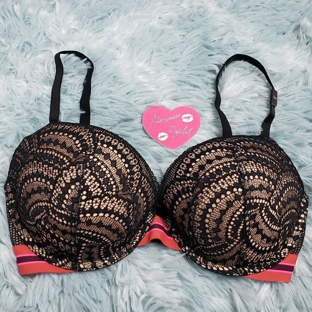 Victoria's Secret Very Sexy Black Plunge Bra 32 DD